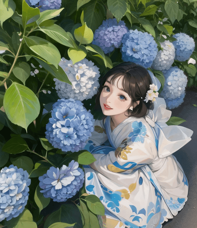 Summer Dream Libelle Hydrangea Flower Earrings