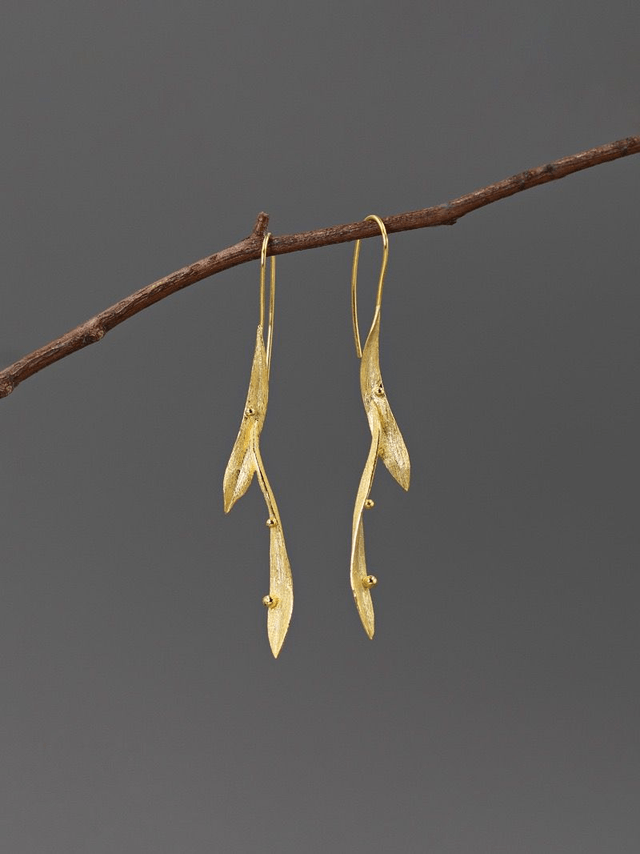 *Designer Silver Jewellery* In the Breeze Bamboo Silver Earrings