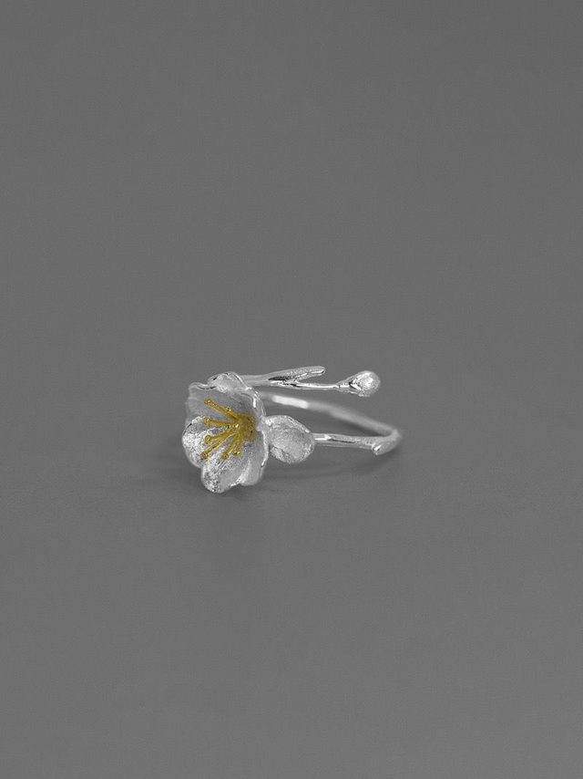 *Designer Silver Ring* Begonia Silver Ring