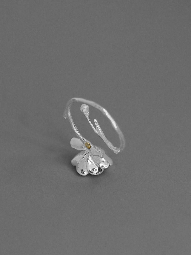 *Designer Silver Ring* Begonia Silver Ring