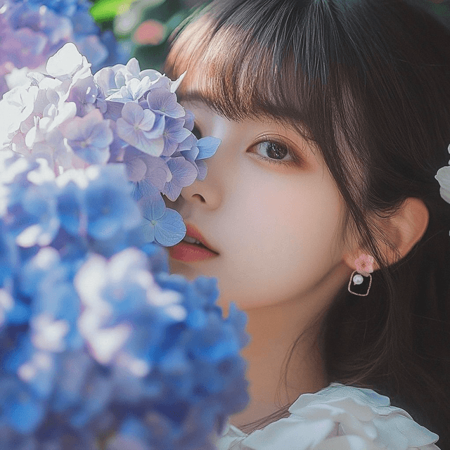 Summer Dream Libelle Hydrangea Flower Earrings