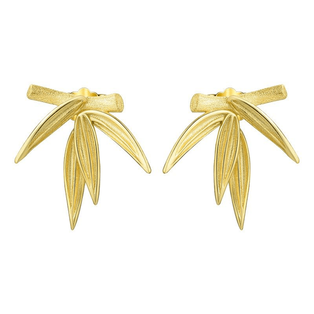 *Designer Silver Jewellery* Bamboo Silver Stud Earrings 