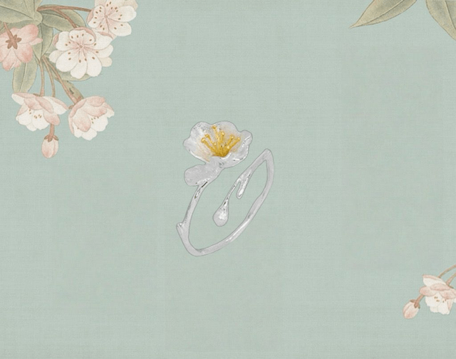 *Designer Silver Ring* Begonia Silver Ring
