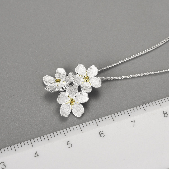 *Designer Silver Jewellery* Forget-me-not Silver Necklace