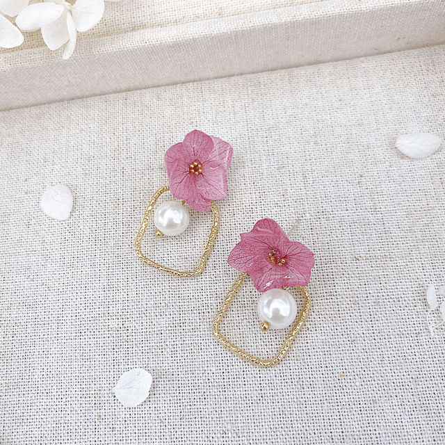 Summer Dream Libelle Hydrangea Flower Earrings