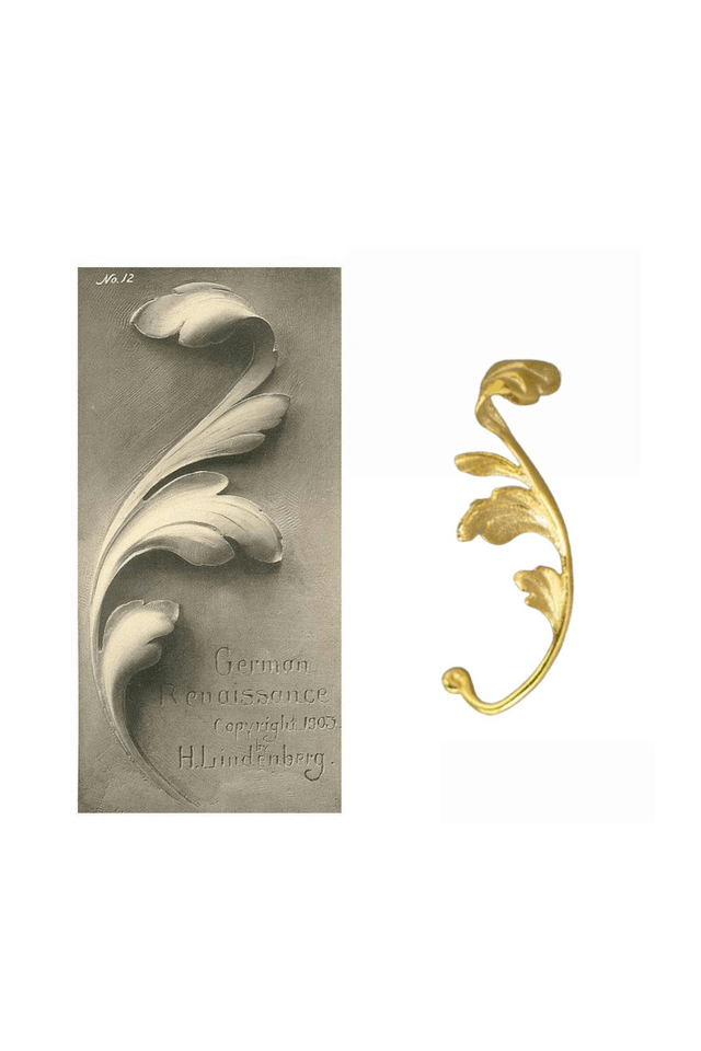 *Designer Silver Jewellery* Acanthus Leaves Silver Earrings