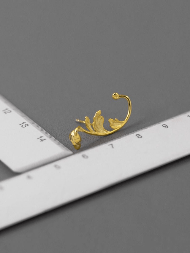 *Designer Silver Jewellery* Acanthus Leaves Silver Earrings