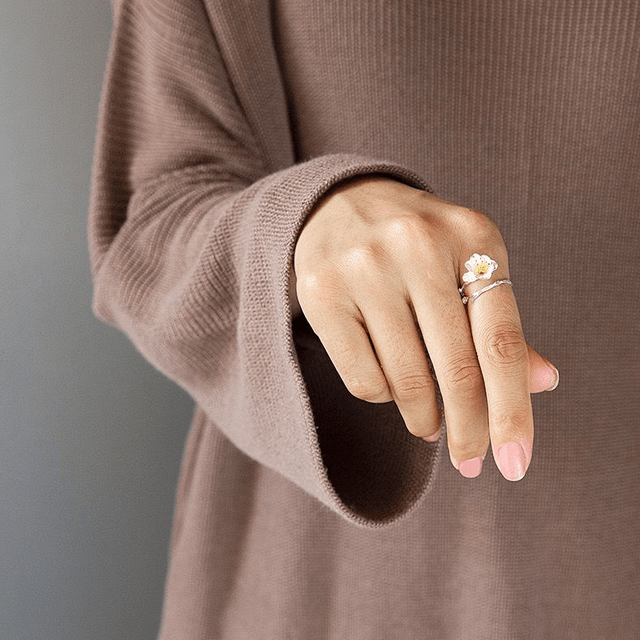 *Designer Silver Ring* Begonia Silver Ring