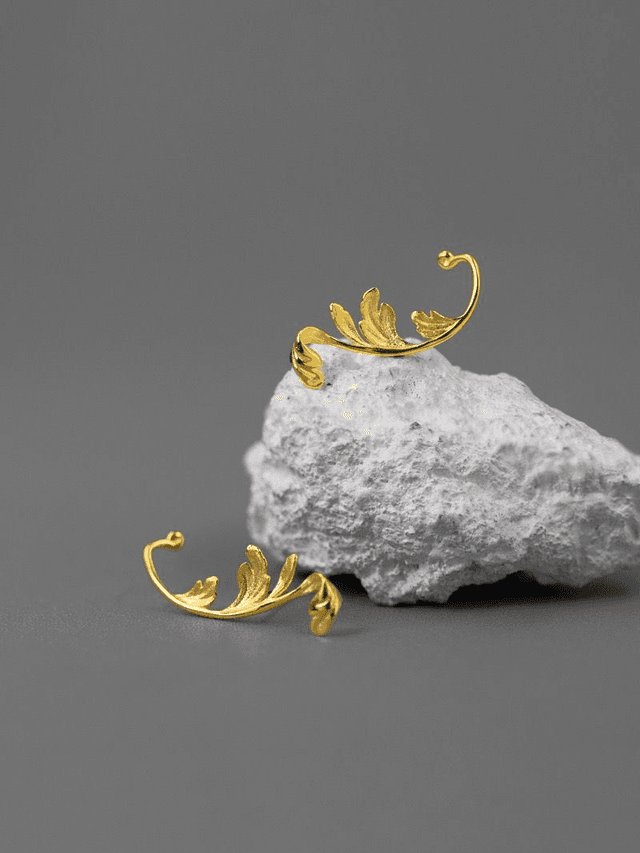 *Designer Silver Jewellery* Acanthus Leaves Silver Earrings