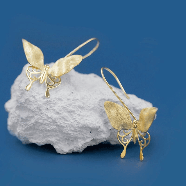 *Designer Silver Jewellery* Filigree Butterfly Silver Earrings